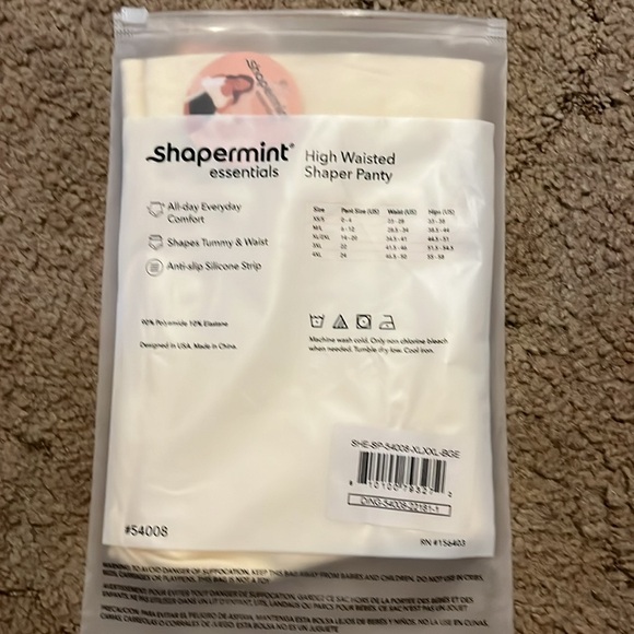 Shapermint essentials, high waisted shaper panty  XL/2XL - Picture 2 of 6